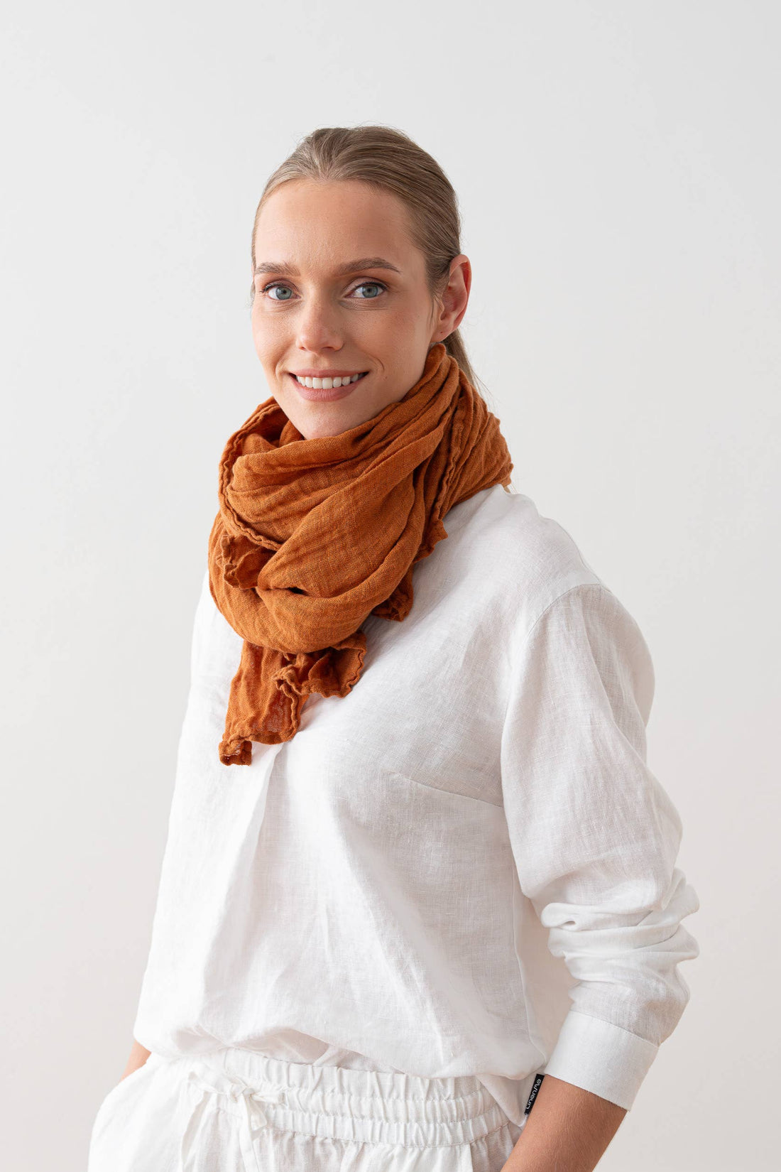 Linen Scarf - Cinnamon