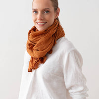 Linen Scarf - Cinnamon