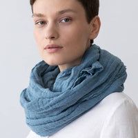Linen Scarf - Deep Pool