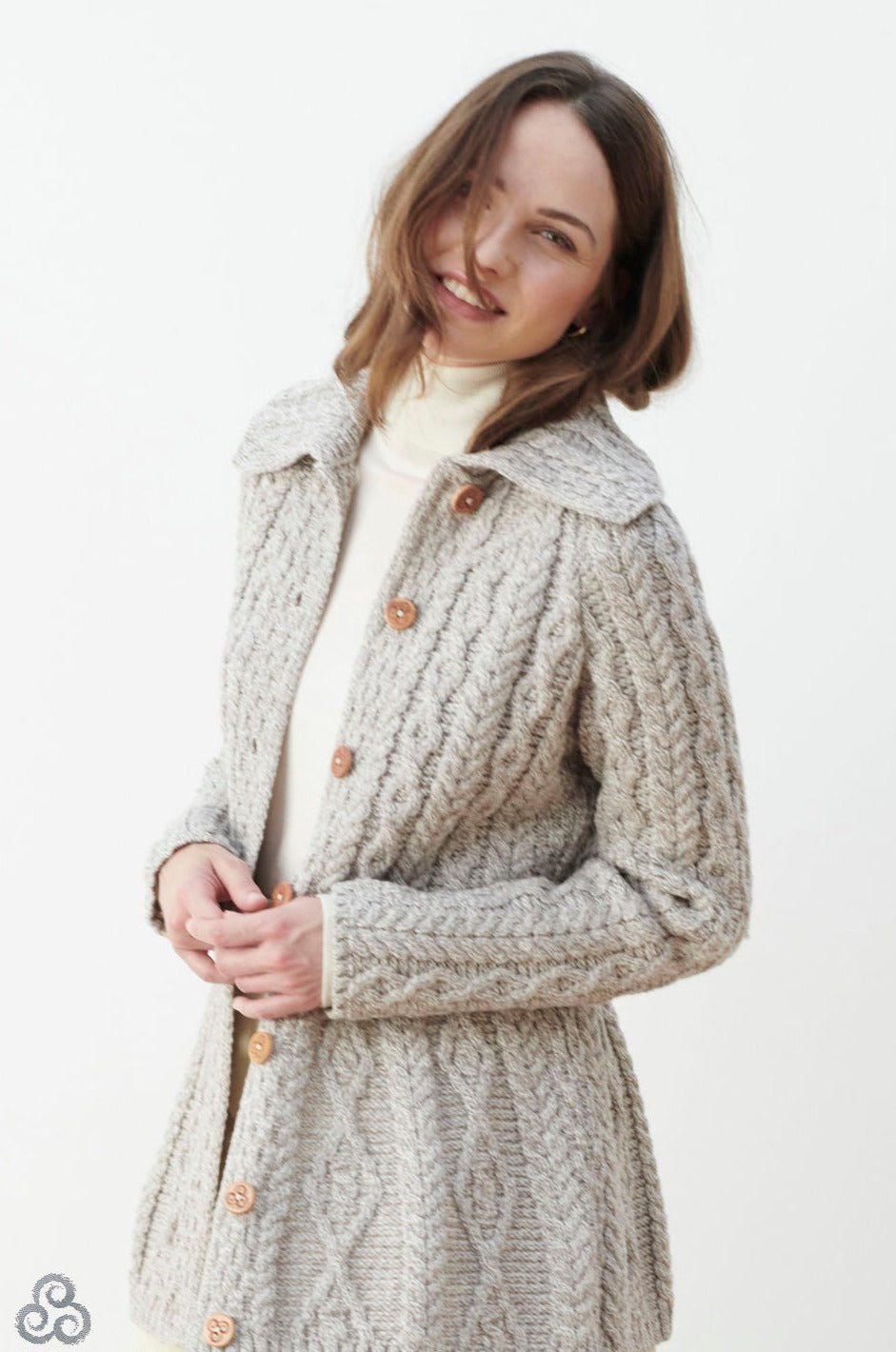 Long Buttoned Cardigan / Jacket - Celtic Knitwear Company