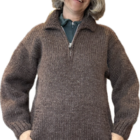 Cowichan inspired wool sweater