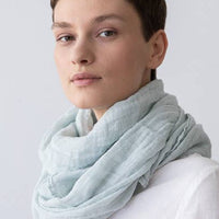 Linen Scarf - Ice Blue