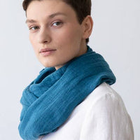 Linen Scarf - Sea Blue