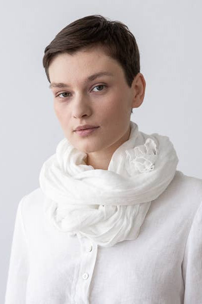 Linen Scarf - White