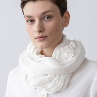 Linen Scarf - White