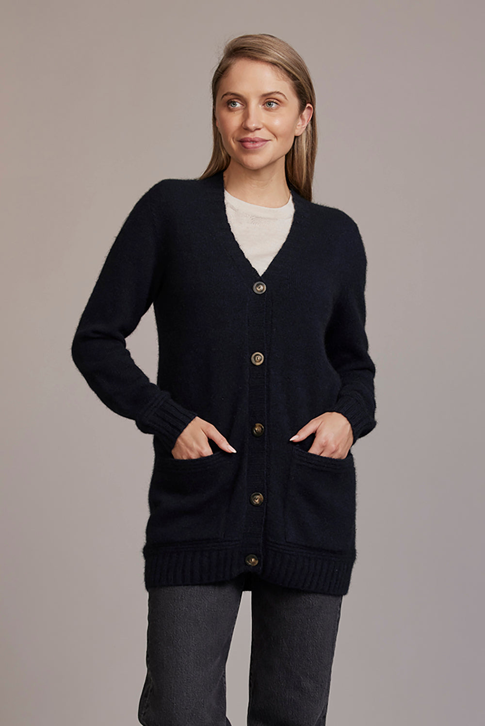 Possum - Ridge Patch Cardigan - Navy