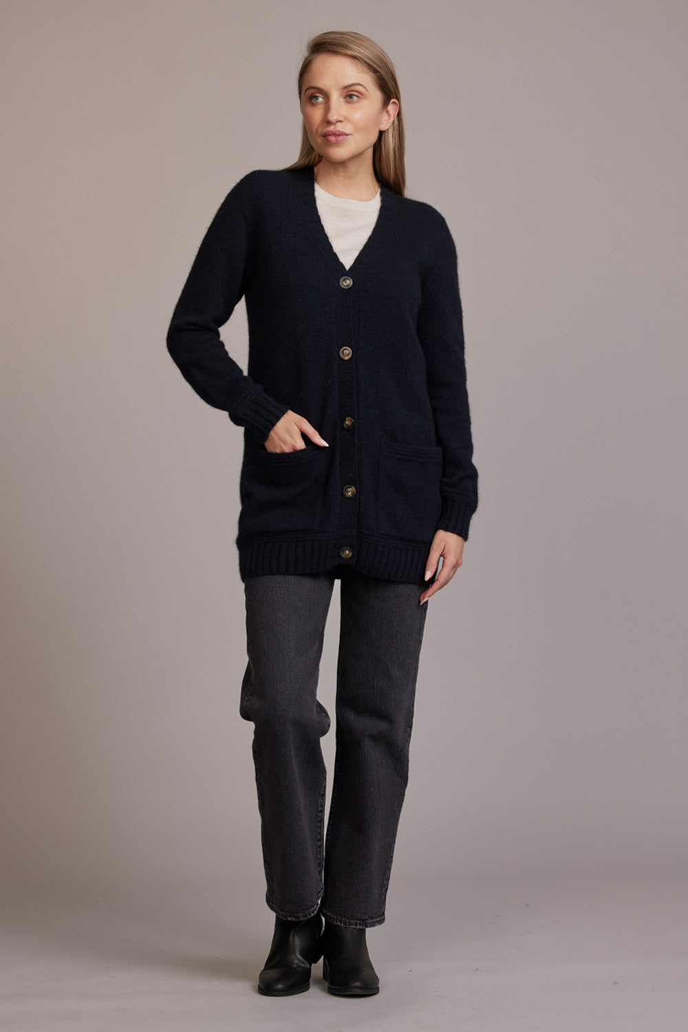 Possum - Ridge Patch Cardigan - Navy