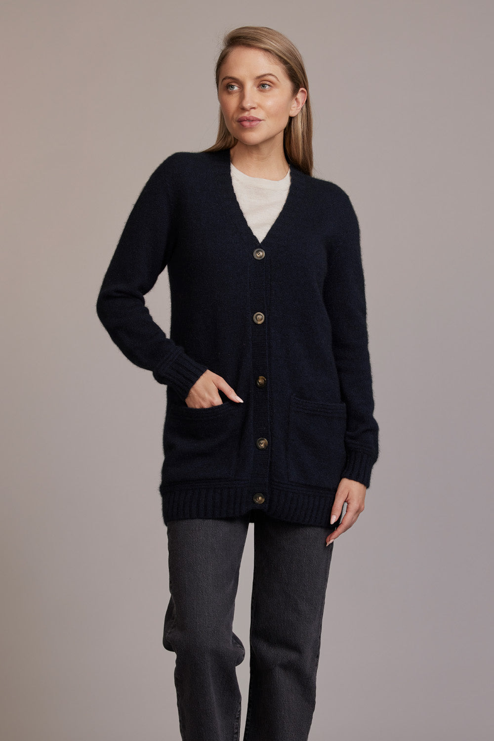 Possum - Ridge Patch Cardigan - Navy