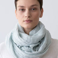Linen Scarf - Ice Blue