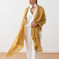 Linen Shawl - Antique Gold