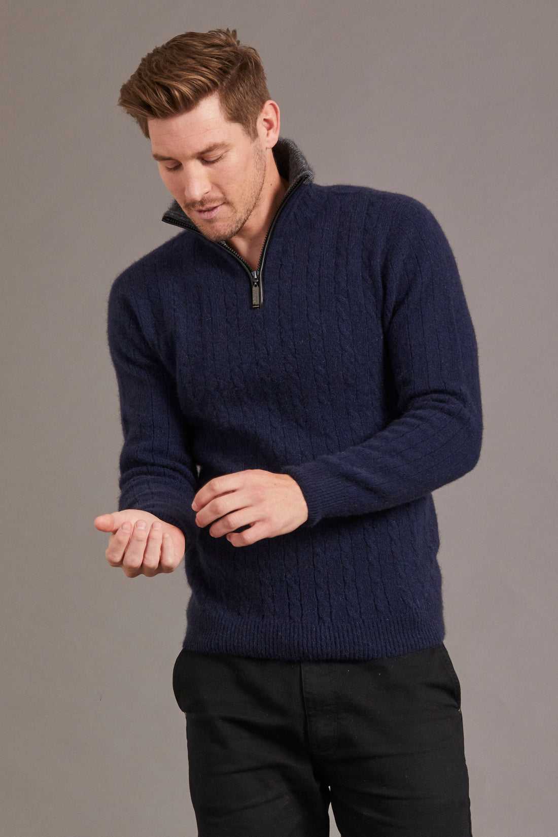 Possum - Cable Jersey - Navy