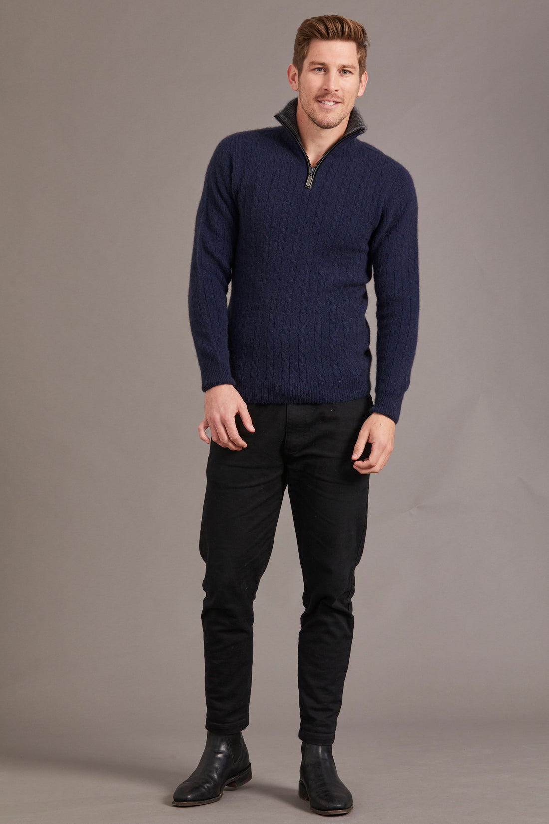 Possum - Cable Jersey - Navy