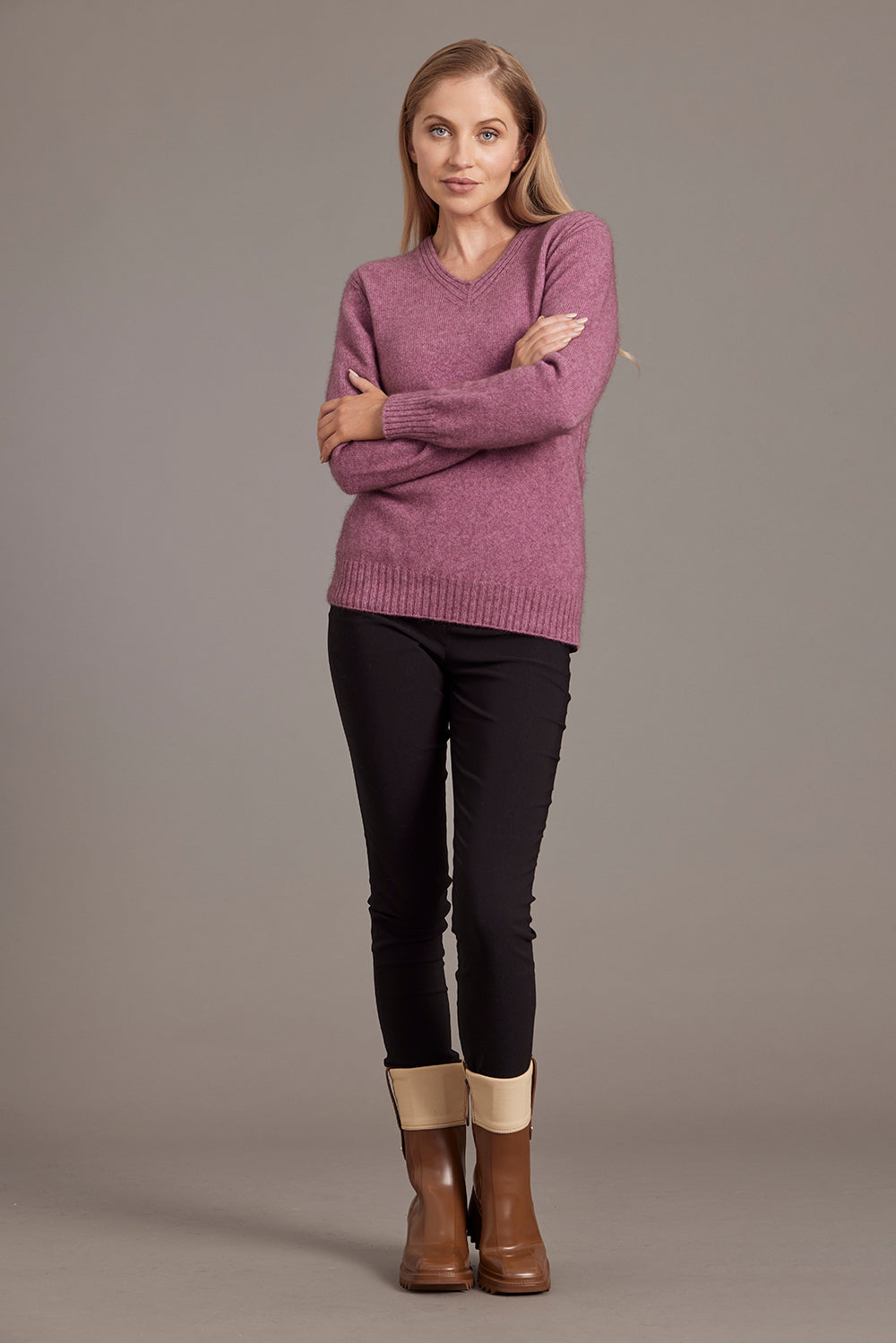 Possum - V-Neck Pullover - Heather