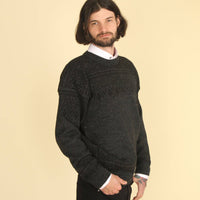 Susan Fosse - Askøy Men's Crew Neck Sweater - Navy