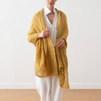 Linen Shawl - Antique Gold