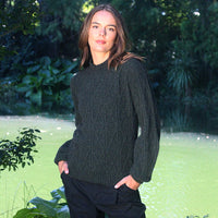 Possum - Cable Sweater - Moss