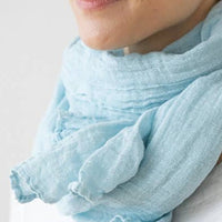Linen Scarf - Cloud Blue