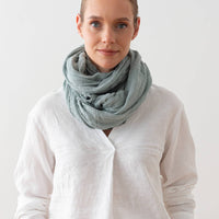 Linen Scarf - Stormy Sea