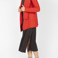 Irish - Glenross Waterfall Cardigan - Orange Marl