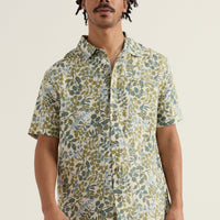 Men's Blue Heron Shirt - Ecru