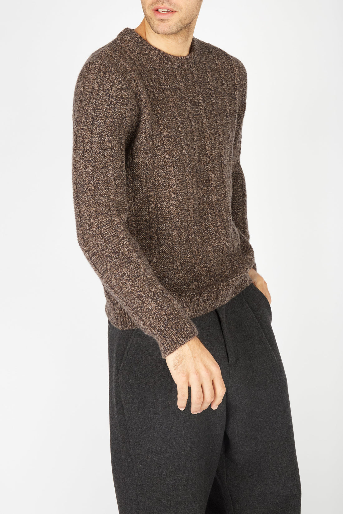 Irish - Sudbury Crew Neck Sweater - Shadow