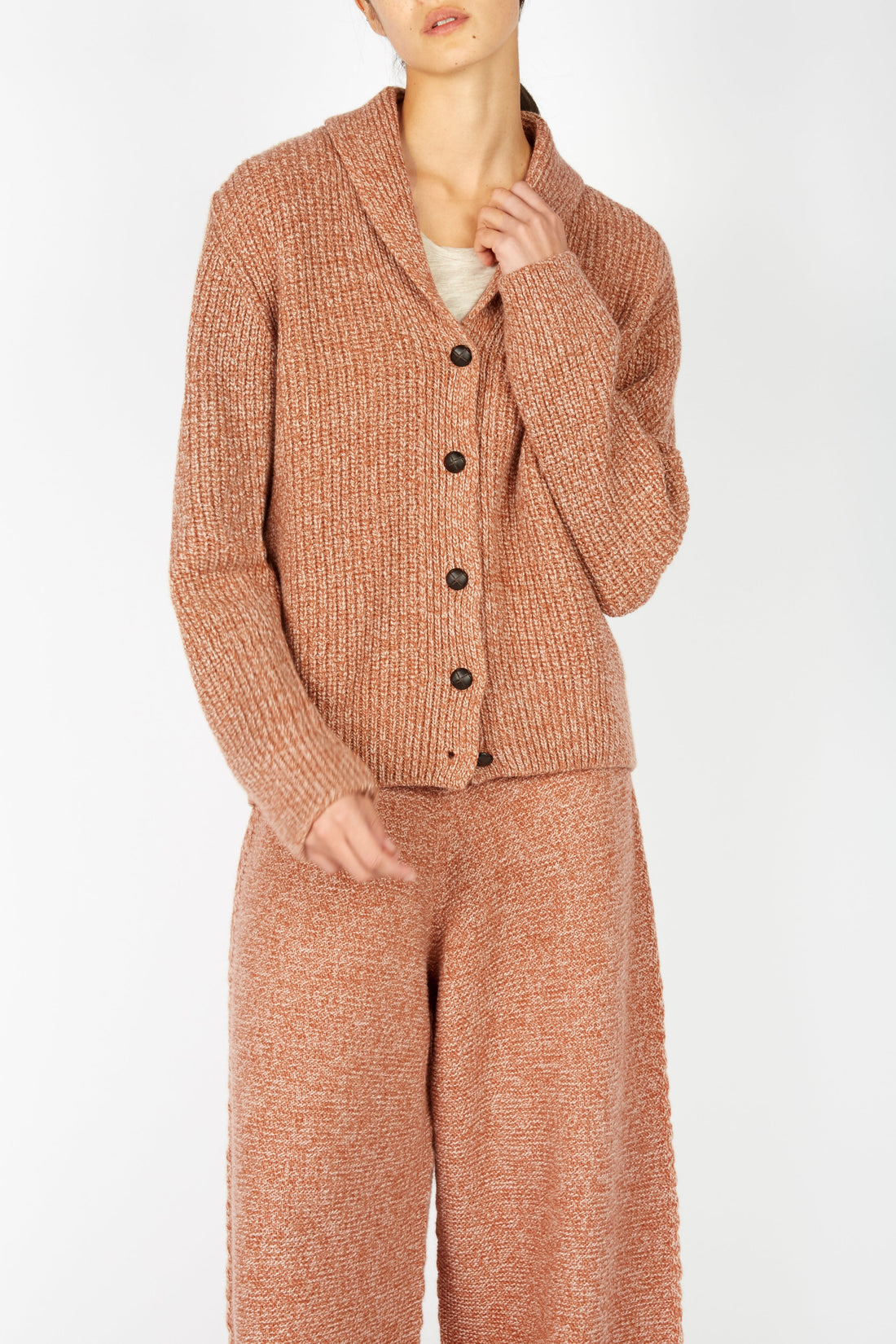 Irish - Robin Shawl Cardigan - Cedar Marl