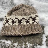 Canadian handmade Hats - Brown circles