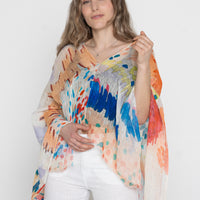 Linen Poncho - Abstract