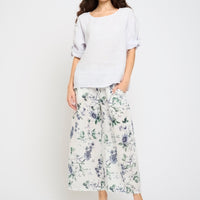 Pistache - Linen Pant - Green Floral