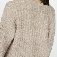 Irish - Corbin Cable Crew Neck - Eggshell