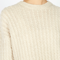 Irish - Corbin Cable Crew Neck - Bone