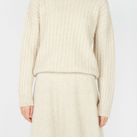 Irish - Corbin Cable Crew Neck - Bone