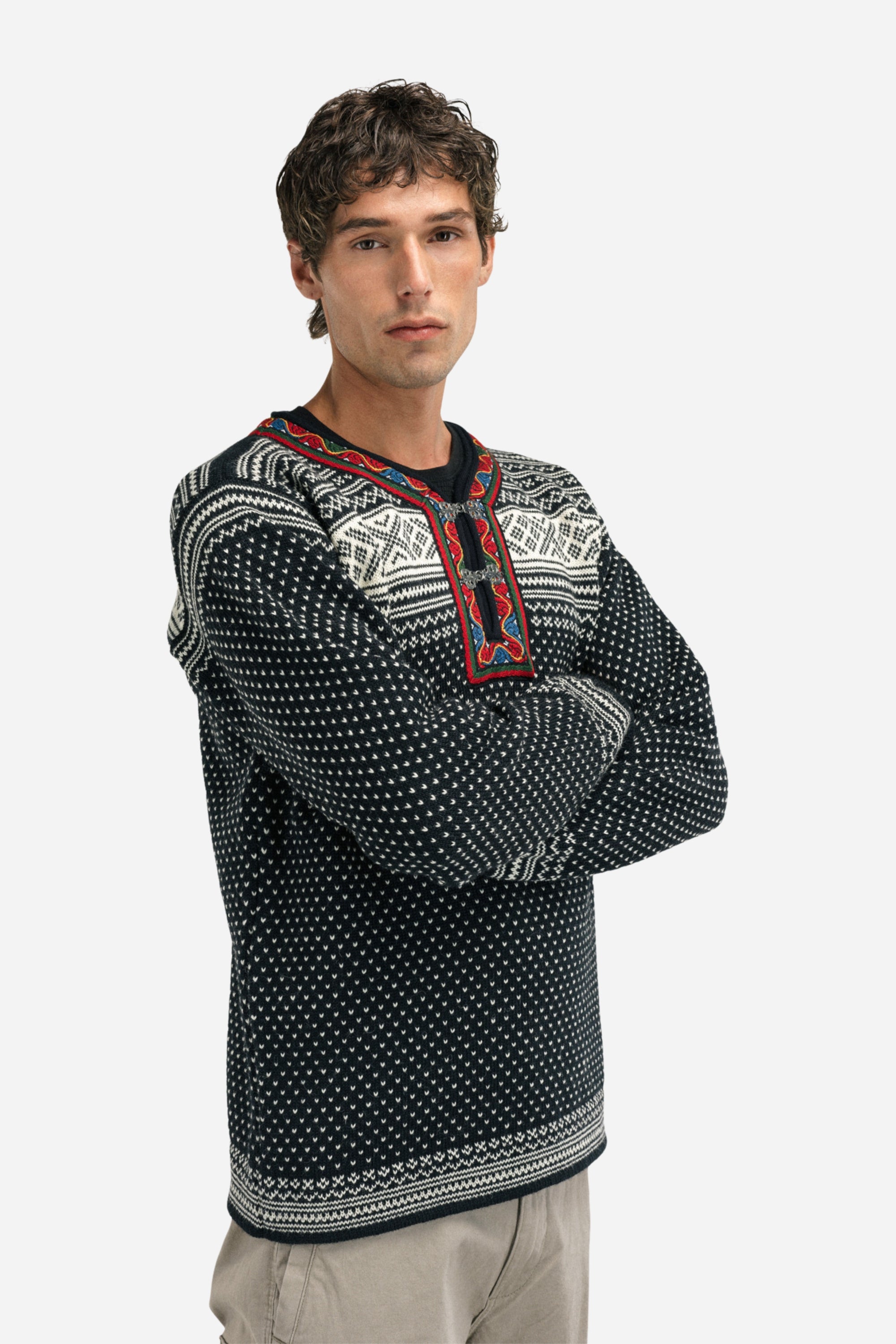 (取寄) ダーレオブノルウェー メンズ セテスダール ユニセックス セーター Dale of Norway men Setesdal Unisex Sweater A-Off-White/Black Setesdal3.jpg?v=1739502937