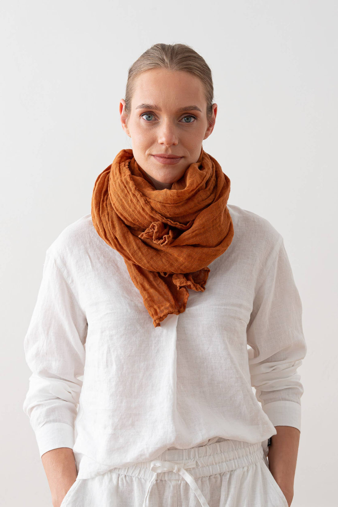 Linen Scarf - Cinnamon