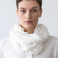 Linen Scarf - White