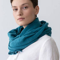Linen Scarf - Marine Blue