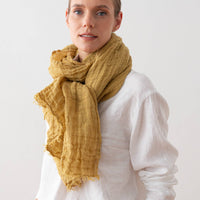 Linen Shawl - Antique Gold