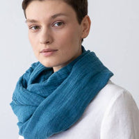 Linen Scarf - Sea Blue