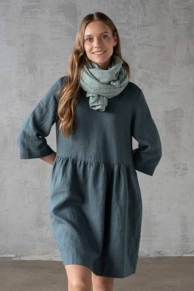 Linen Scarf - Moss Green