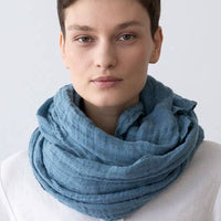Linen Scarf - Deep Pool