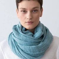 Linen Scarf - Stone Blue