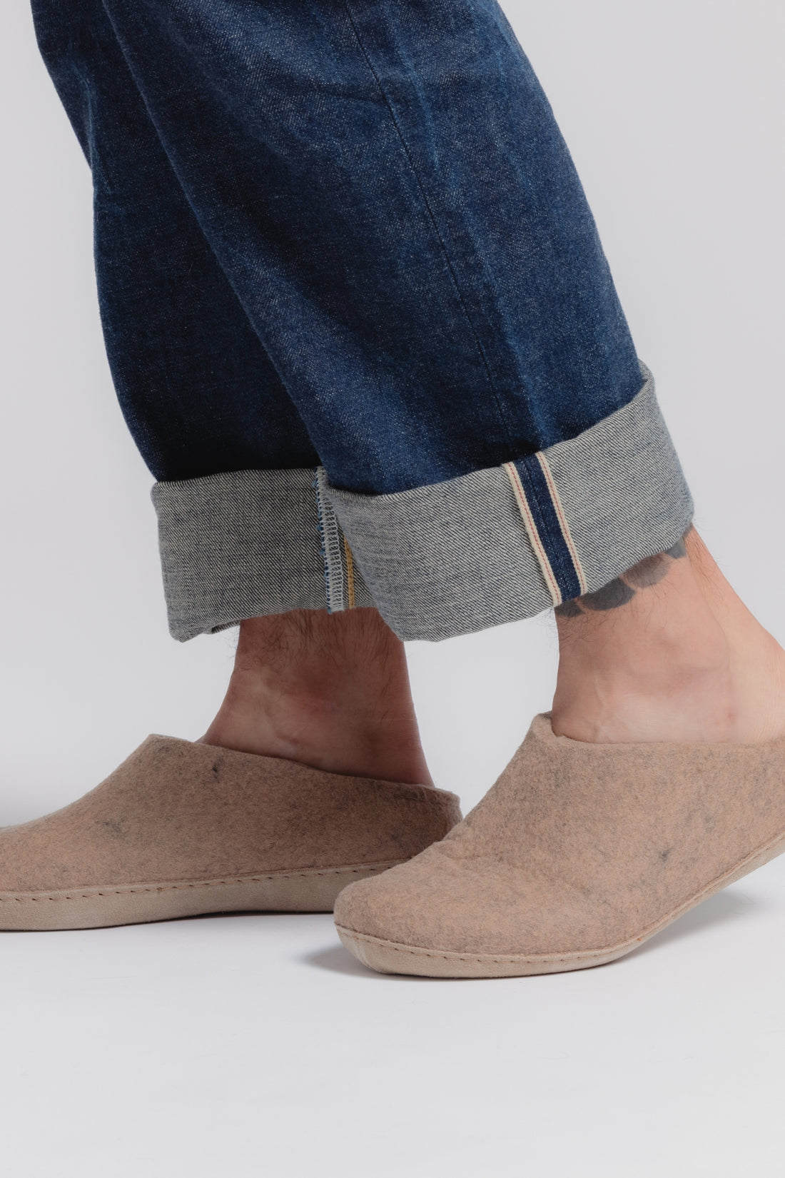 Glerups Unisex Slippers - Leather Soles - Sand