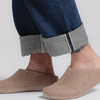 Glerups Unisex Slippers - Leather Soles - Sand