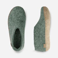 Glerups Unisex Shoe - Leather Soles - Moss Green