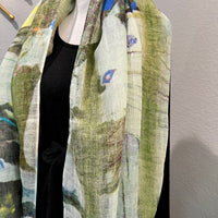 In Style - Linen Scarf - Green