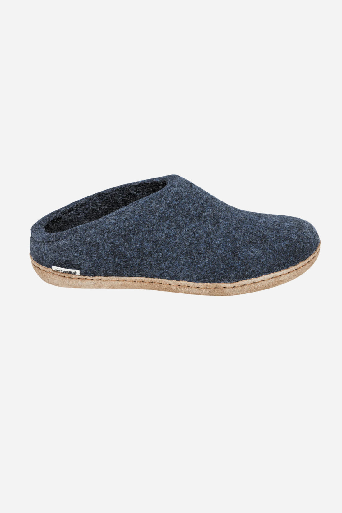 Glerups Unisex Slippers - Leather Soles - Denim