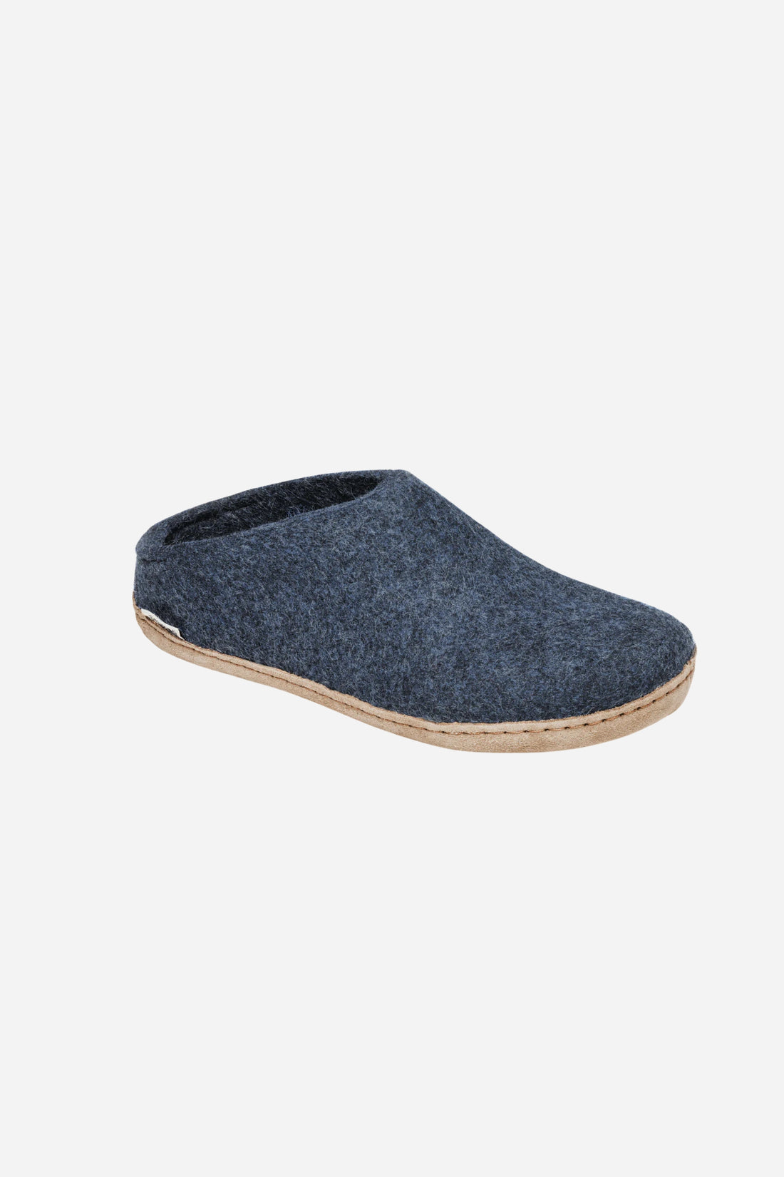 Glerups Unisex Slippers - Leather Soles - Denim