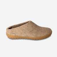 Glerups Unisex Slippers - Rubber Soles - Sand