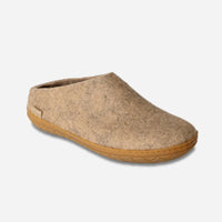 Glerups Unisex Slippers - Rubber Soles - Sand