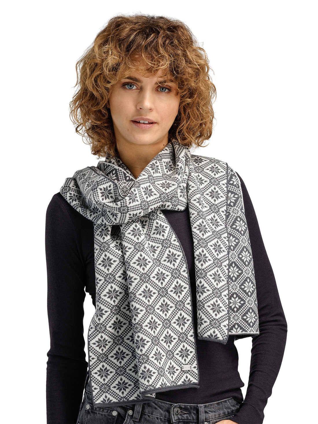 Dale of Norway - Christiania Scarf - Grey/ Off-White